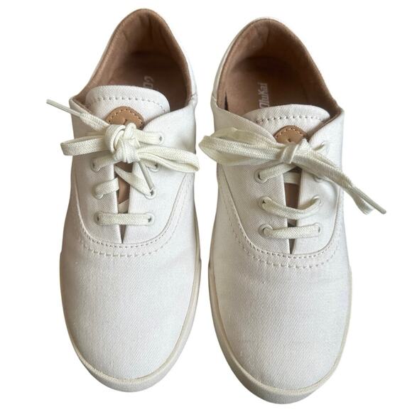 Olukai Kohu Lightweight Canvas Lace Up Low Top Casual Sneakers EUC White 36.5 - Picture 2 of 6